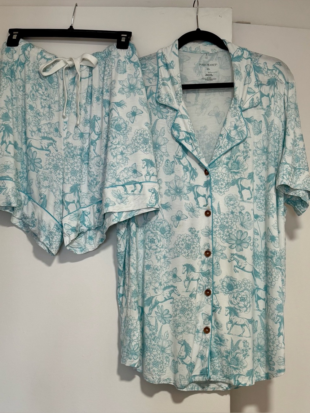 NWOT Posh Peanut Short Toile Viscose  Bamboo  Pajamas Size 3X
